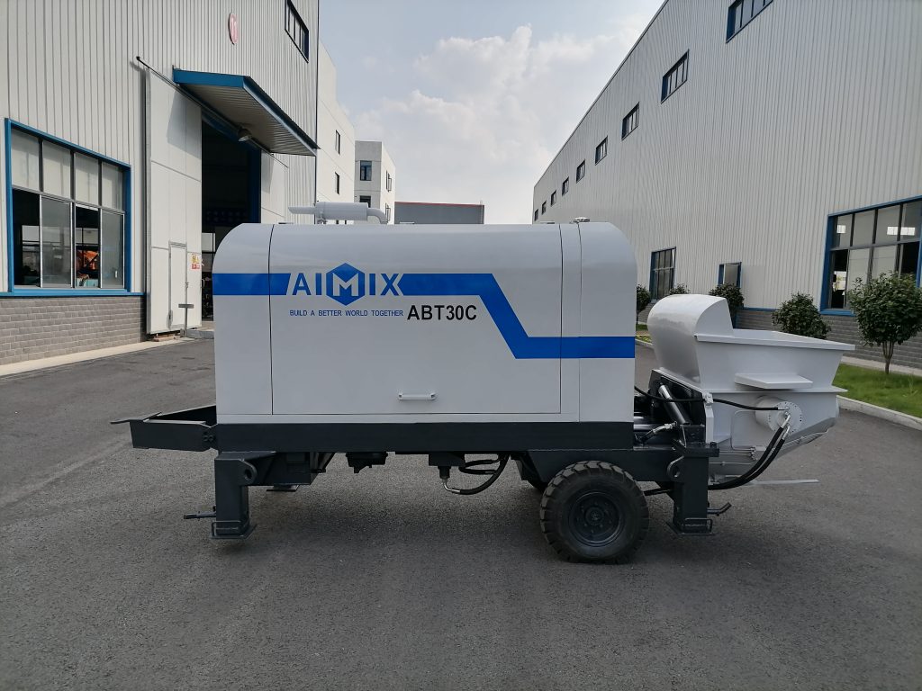 trailer mounted concrete pump