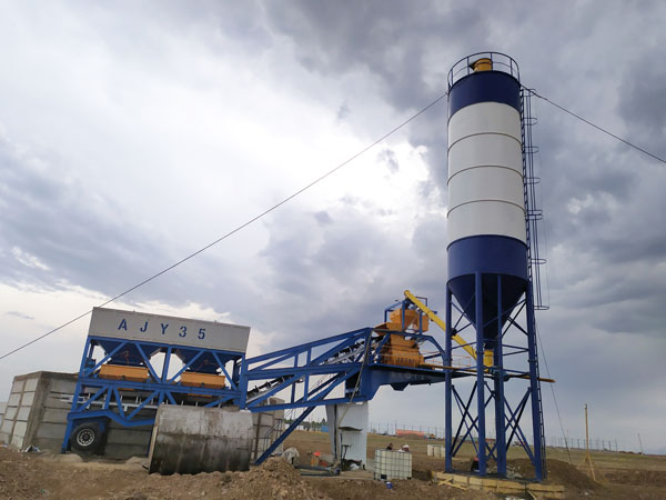 AJY 35 mobile batching plant Uzbekistan