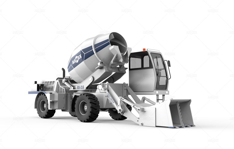 Self Loading Concrete Mixer Truck